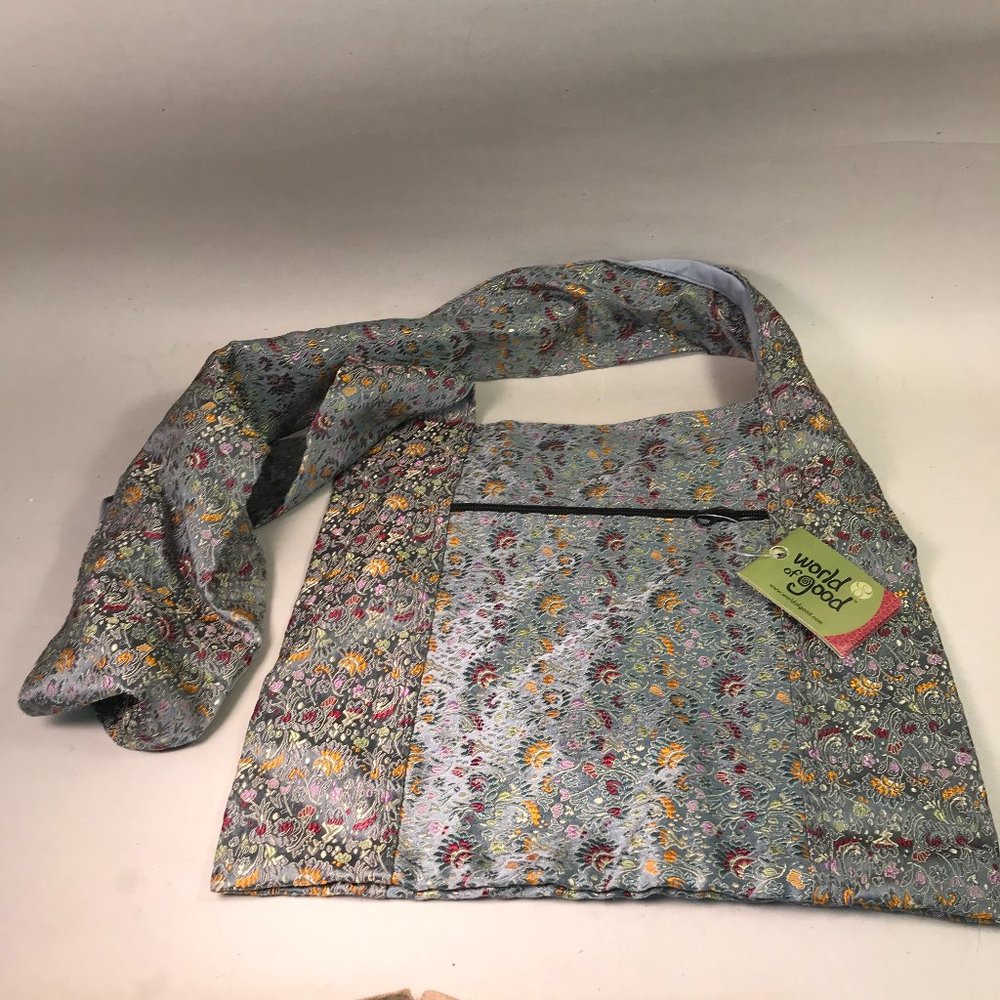 New World of Good Purse Silk Fabric Boho Hippy